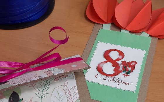 Мастер-класс «Открытка к Международному женскому дню»